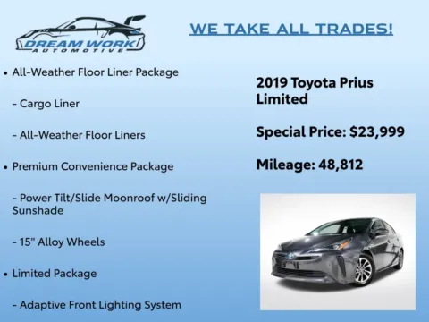 Photos of 2019 Toyota Prius Limited for sale in Charlotte, NC at Dream Work Automotive