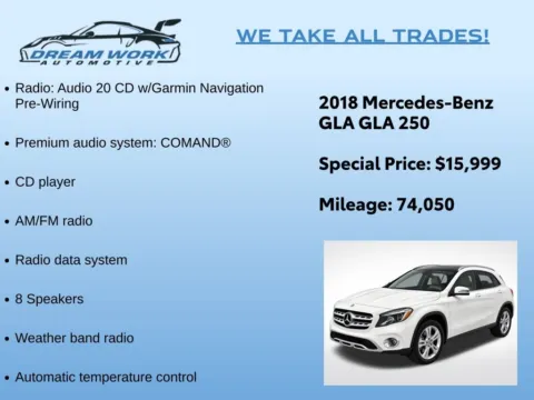 Photos of 2018 Mercedes-Benz GLA 250 for sale in Charlotte, NC at Dream Work Automotive