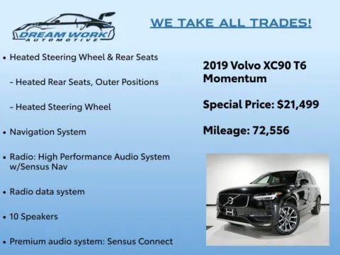 Photos of 2019 Volvo XC90 T6 Momentum for sale in Charlotte, NC at Dream Work Automotive