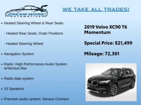 Photos of 2019 Volvo XC90 T6 Momentum for sale in Charlotte, NC at Dream Work Automotive