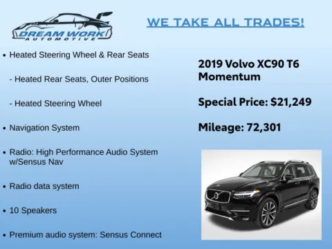 Photos of 2019 Volvo XC90 T6 Momentum for sale in Charlotte, NC at Dream Work Automotive