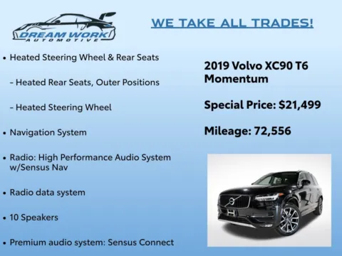 Photos of 2019 Volvo XC90 T6 Momentum for sale in Charlotte, NC at Dream Work Automotive