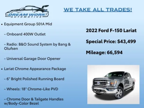 Photos of 2022 Ford F-150 Lariat for sale in Charlotte, NC at Dream Work Automotive