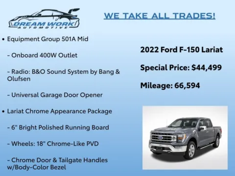 Photos of 2022 Ford F-150 Lariat for sale in Charlotte, NC at Dream Work Automotive