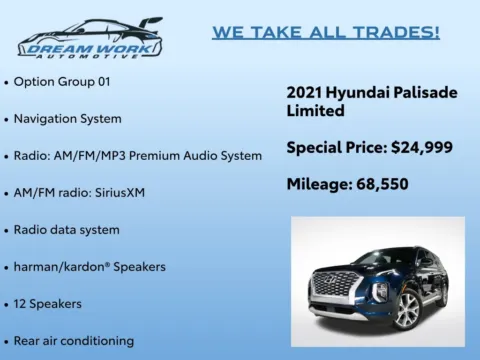 Photos of 2021 Hyundai Palisade Limited for sale in Charlotte, NC at Dream Work Automotive