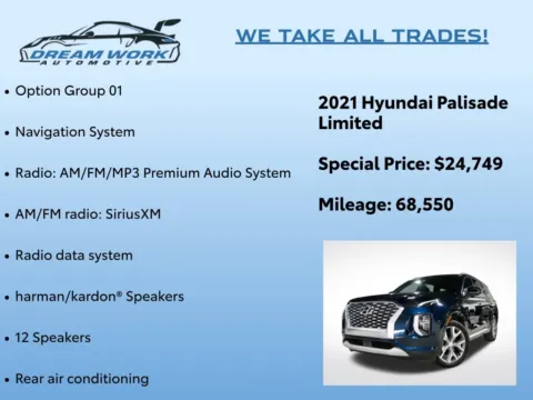 Photos of 2021 Hyundai Palisade Limited for sale in Charlotte, NC at Dream Work Automotive