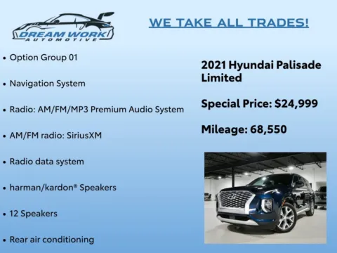 Photos of 2021 Hyundai Palisade Limited for sale in Charlotte, NC at Dream Work Automotive