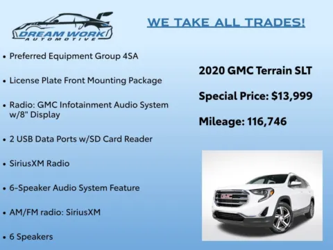 Photos of 2020 GMC Terrain SLT for sale in Charlotte, NC at Dream Work Automotive