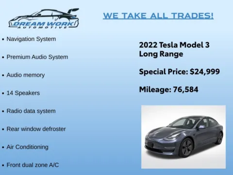 Photos of 2022 Tesla Model 3 Long Range for sale in Charlotte, NC at Dream Work Automotive