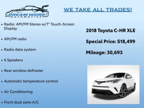Photos of 2018 Toyota C-HR XLE for sale in Charlotte, NC at Dream Work Automotive
