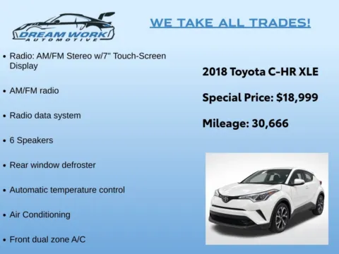 Photos of 2018 Toyota C-HR XLE for sale in Charlotte, NC at Dream Work Automotive