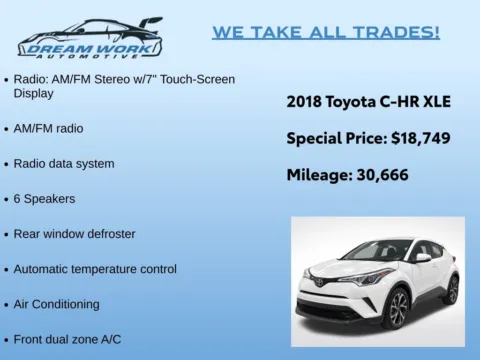 Photos of 2018 Toyota C-HR XLE for sale in Charlotte, NC at Dream Work Automotive