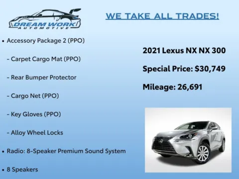 Photos of 2021 Lexus NX 300 Base for sale in Charlotte, NC at Dream Work Automotive