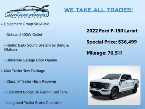 Photos of 2022 Ford F-150 Lariat for sale in Charlotte, NC at Dream Work Automotive