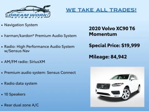 Photos of 2020 Volvo XC90 T6 Momentum for sale in Charlotte, NC at Dream Work Automotive