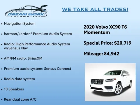 Photos of 2020 Volvo XC90 T6 Momentum for sale in Charlotte, NC at Dream Work Automotive