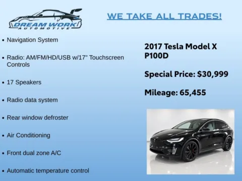 Photos of 2017 Tesla Model X P100D for sale in Charlotte, NC at Dream Work Automotive