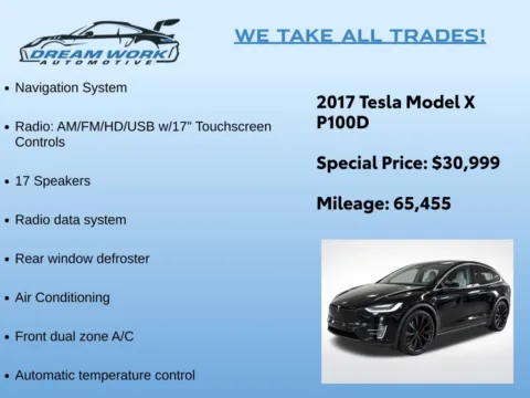 Photos of 2017 Tesla Model X P100D for sale in Charlotte, NC at Dream Work Automotive