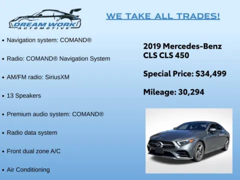 Photos of 2019 Mercedes-Benz CLS 450 for sale in Charlotte, NC at Dream Work Automotive