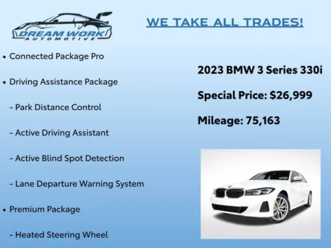 Photos of 2023 BMW 3 Series 330i for sale in Charlotte, NC at Dream Work Automotive