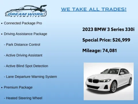 Photos of 2023 BMW 3 Series 330i for sale in Charlotte, NC at Dream Work Automotive