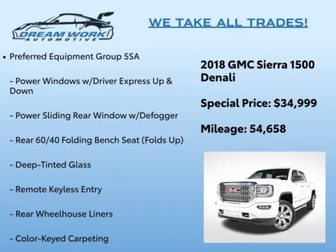 Photos of 2018 GMC Sierra 1500 Denali for sale in Charlotte, NC at Dream Work Automotive