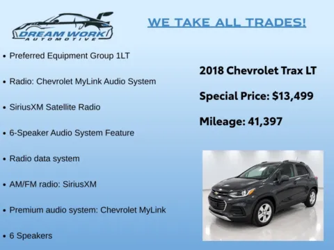 Photos of 2018 Chevrolet Trax LT for sale in Charlotte, NC at Dream Work Automotive