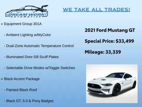 Photos of 2021 Ford Mustang GT for sale in Charlotte, NC at Dream Work Automotive
