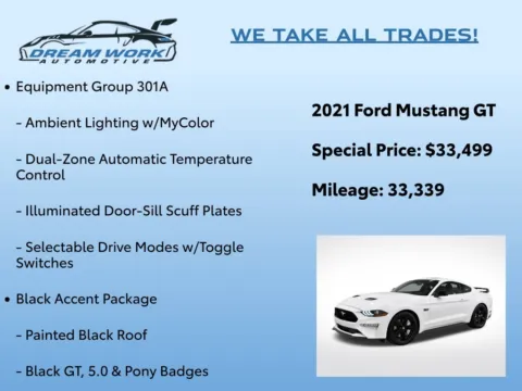 Photos of 2021 Ford Mustang GT for sale in Charlotte, NC at Dream Work Automotive