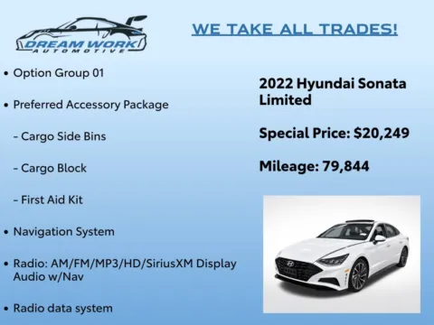 Photos of 2022 Hyundai Sonata Limited for sale in Charlotte, NC at Dream Work Automotive
