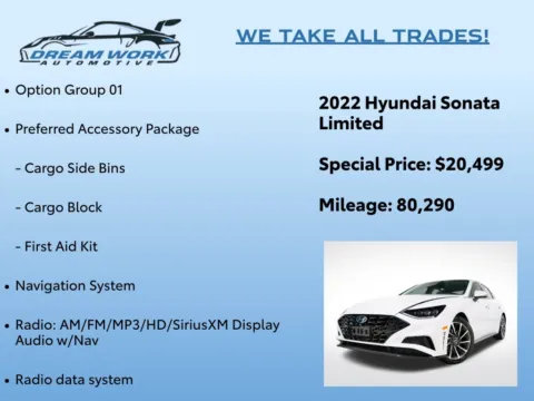 Photos of 2022 Hyundai Sonata Limited for sale in Charlotte, NC at Dream Work Automotive