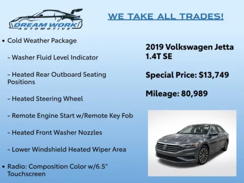 Photos of 2019 Volkswagen Jetta 1.4T SE for sale in Charlotte, NC at Dream Work Automotive