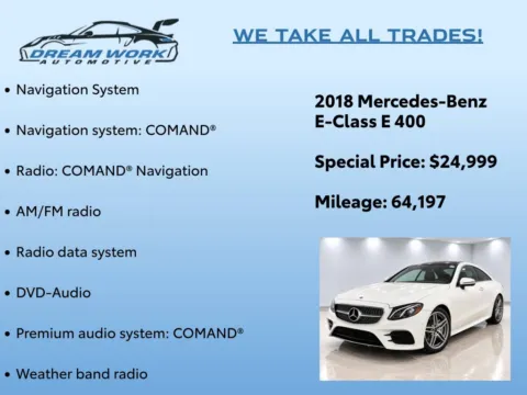 Photos of 2018 Mercedes-Benz E-Class E 400 for sale in Charlotte, NC at Dream Work Automotive