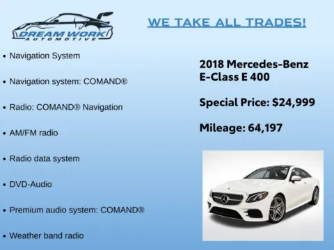 Photos of 2018 Mercedes-Benz E-Class E 400 for sale in Charlotte, NC at Dream Work Automotive