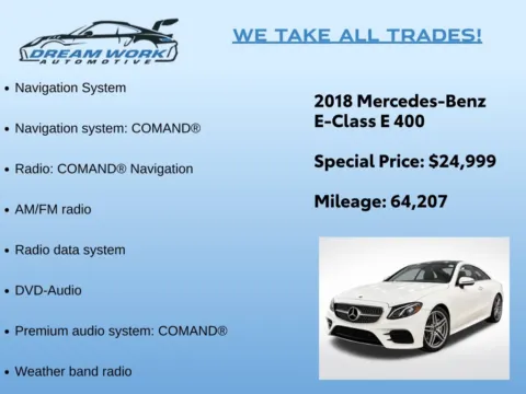 Photos of 2018 Mercedes-Benz E-Class E 400 for sale in Charlotte, NC at Dream Work Automotive