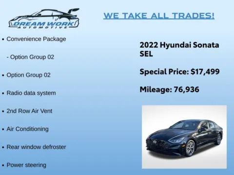 Photos of 2022 Hyundai Sonata SEL for sale in Charlotte, NC at Dream Work Automotive
