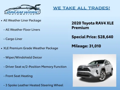 Photos of 2020 Toyota RAV4 XLE Premium for sale in Charlotte, NC at Dream Work Automotive
