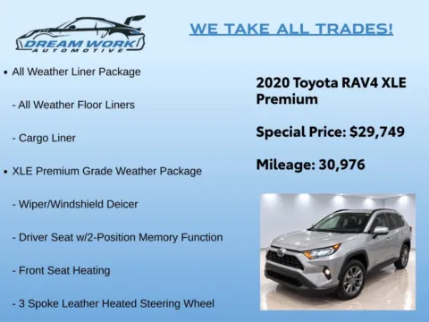 Photos of 2020 Toyota RAV4 XLE Premium for sale in Charlotte, NC at Dream Work Automotive