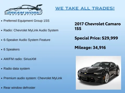 Photos of 2017 Chevrolet Camaro SS for sale in Charlotte, NC at Dream Work Automotive