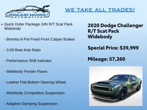 Photos of 2020 Dodge Challenger R/T Scat Pack Widebody for sale in Charlotte, NC at Dream Work Automotive