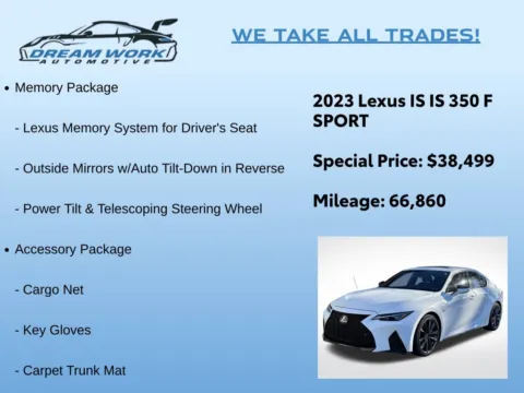 Photos of 2023 Lexus IS 350 F SPORT for sale in Charlotte, NC at Dream Work Automotive