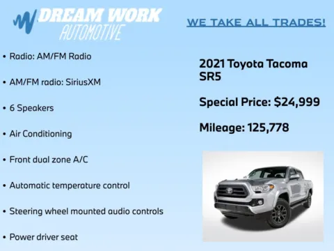 Photos of 2021 Toyota Tacoma SR5 for sale in Charlotte, NC at Dream Work Automotive