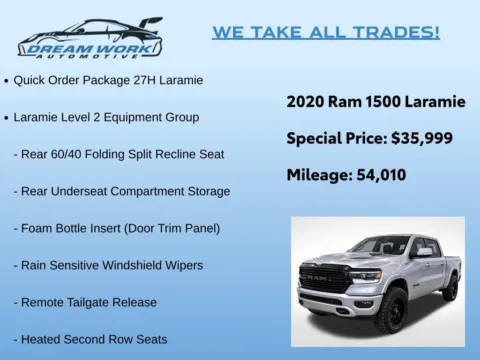 Photos of 2020 Ram 1500 Laramie for sale in Charlotte, NC at Dream Work Automotive