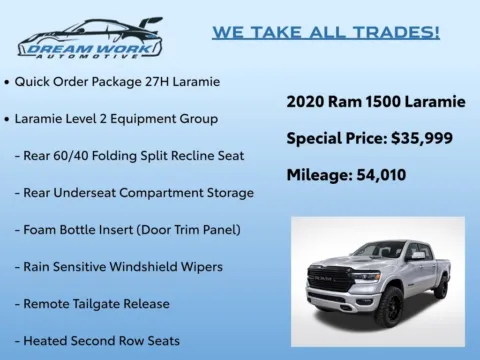 Photos of 2020 Ram 1500 Laramie for sale in Charlotte, NC at Dream Work Automotive