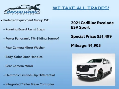 Photos of 2021 Cadillac Escalade ESV Sport for sale in Charlotte, NC at Dream Work Automotive