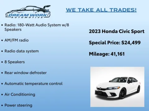Photos of 2023 Honda Civic Sport for sale in Charlotte, NC at Dream Work Automotive