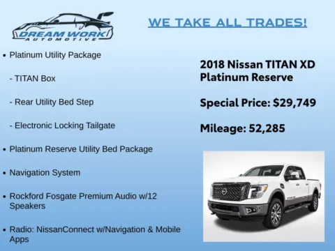 Photos of 2018 Nissan Titan XD Platinum Reserve for sale in Charlotte, NC at Dream Work Automotive
