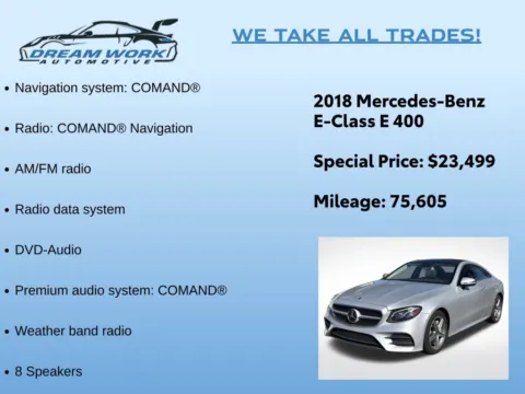 Photos of 2018 Mercedes-Benz E-Class E 400 for sale in Charlotte, NC at Dream Work Automotive