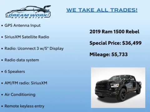 Photos of 2019 Ram 1500 Rebel for sale in Charlotte, NC at Dream Work Automotive