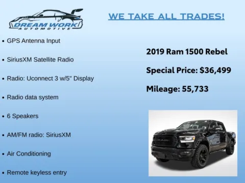 Photos of 2019 Ram 1500 Rebel for sale in Charlotte, NC at Dream Work Automotive